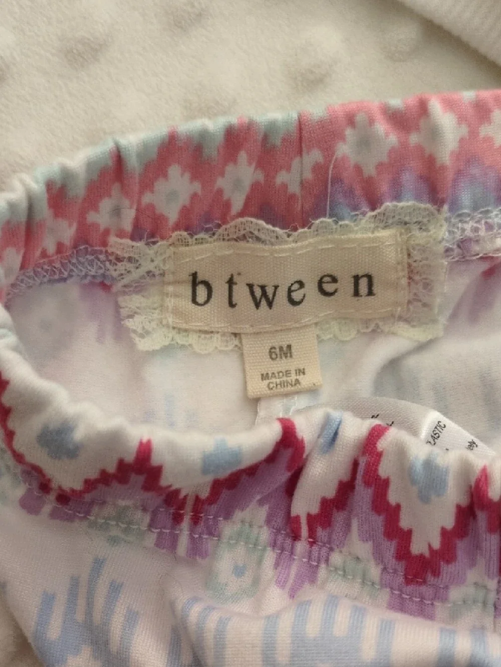 btween Pastel Fair Isle Pink & Blue Leggings Set, 6m - Picture 2 of 9